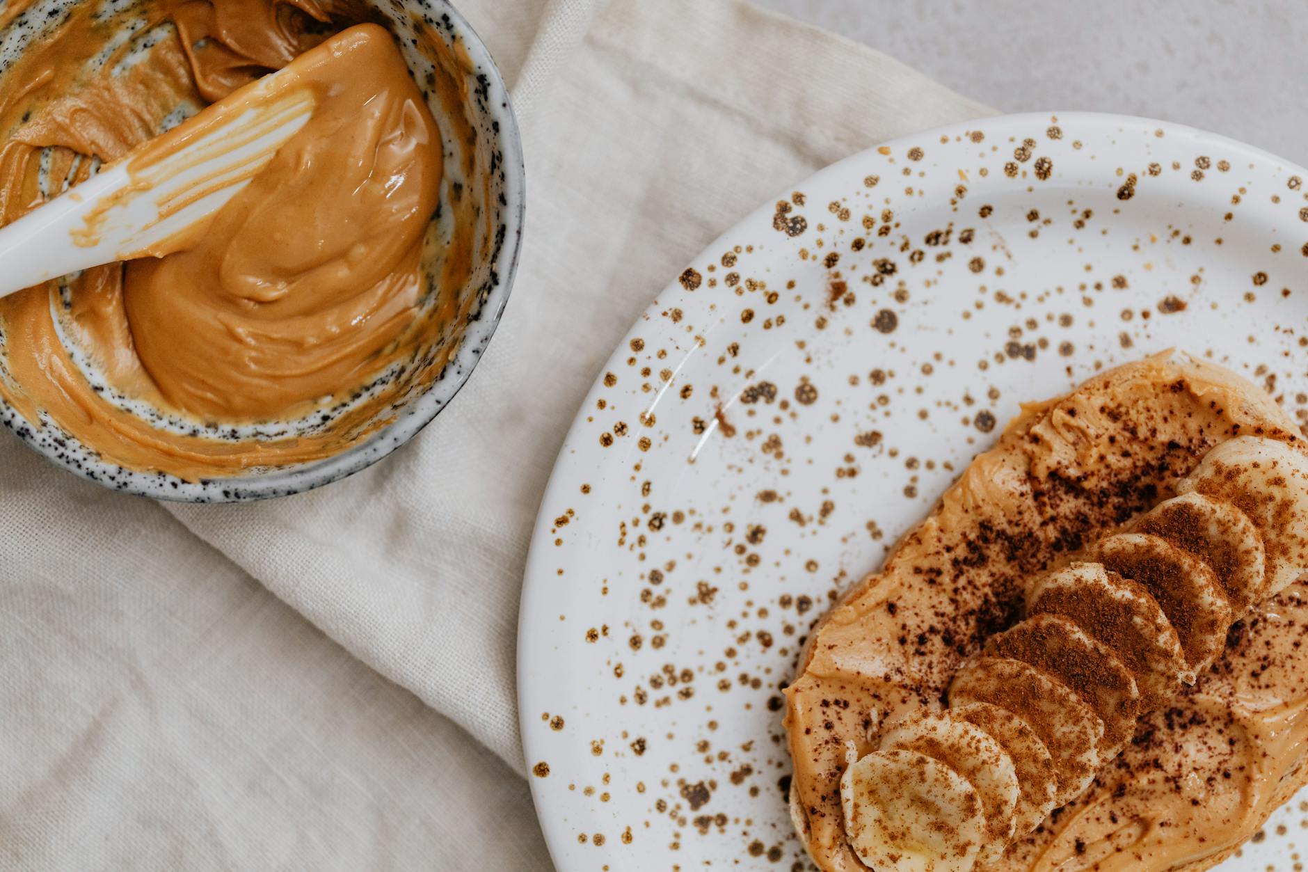 close up photo of peanut butter toast